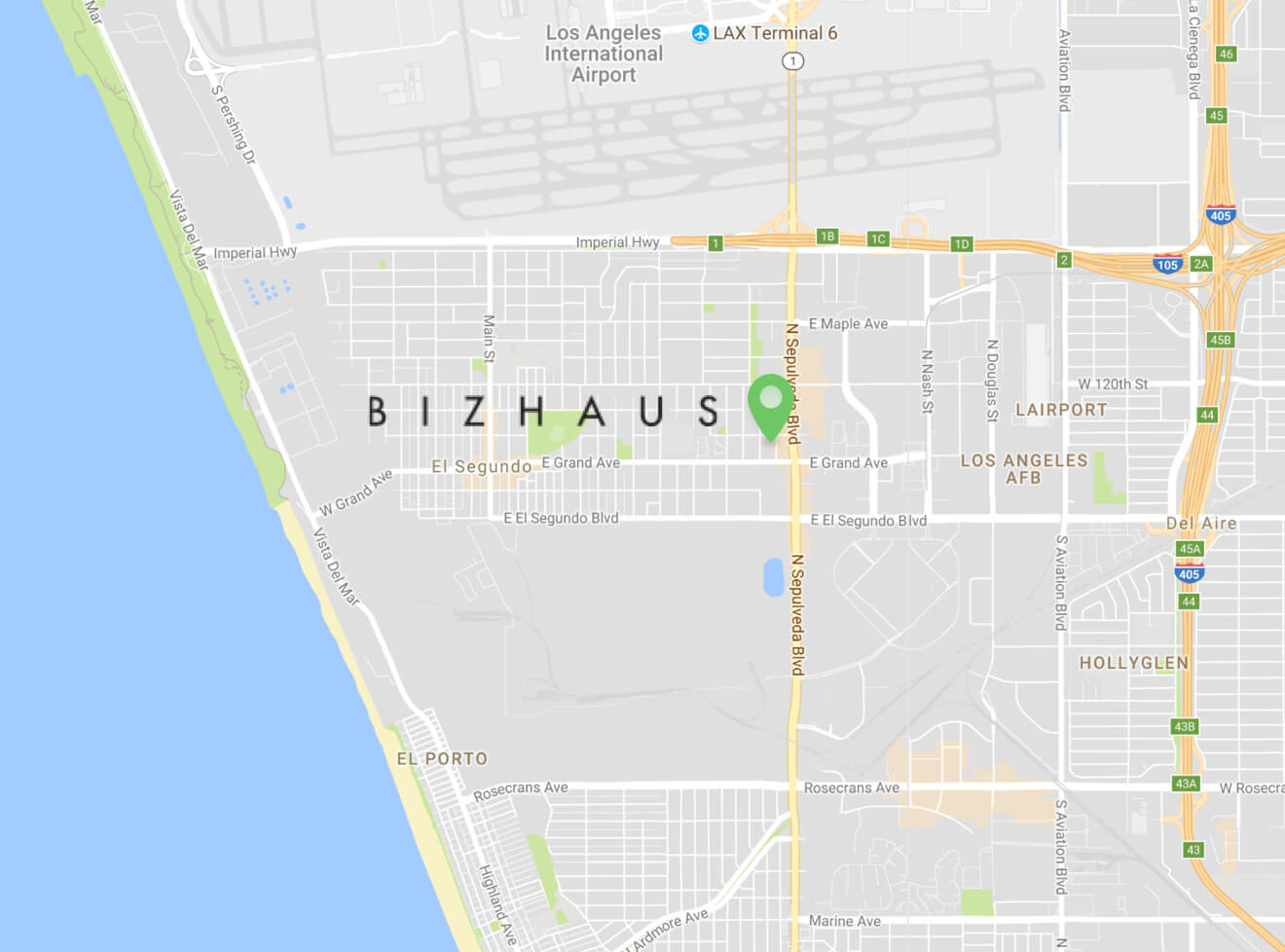 Bizhaus Locations El Segundo Map