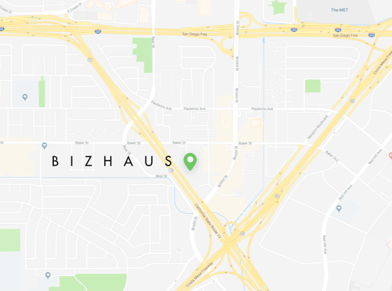 Bizhaus Locations Costa Mesa Map